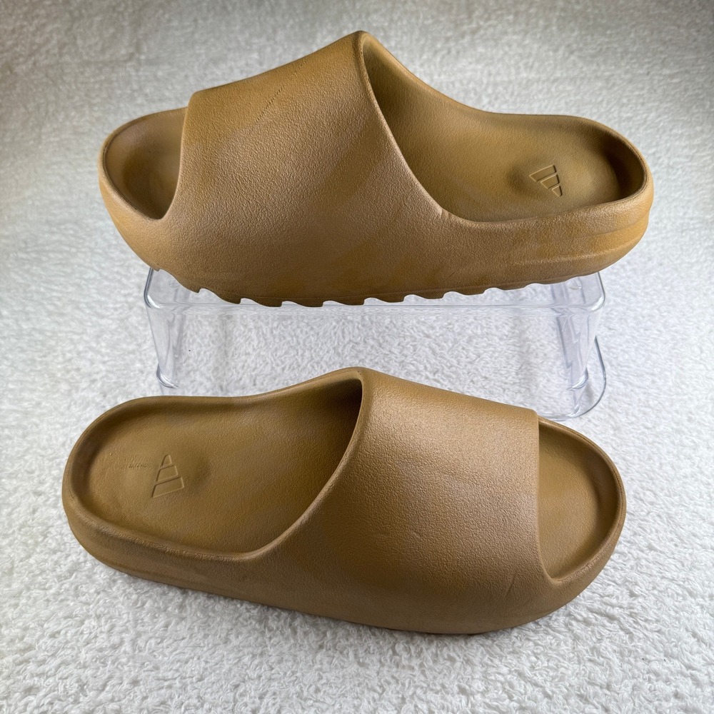 Adidas Yeezy Slide Mens 13 Ochre Clean GW1931 EVA Foam Slip On Brown